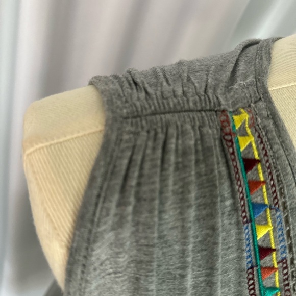 Spense Gray Sleeveless Jumpsuit with Embellished Trim (653) - Picture 9 of 10